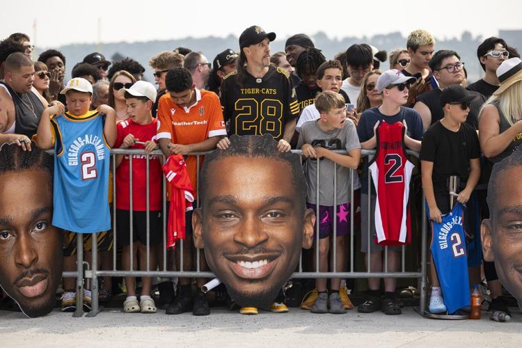 Hamilton presents NBA superstar Shai Gilgeous-Alexander key to city at rally