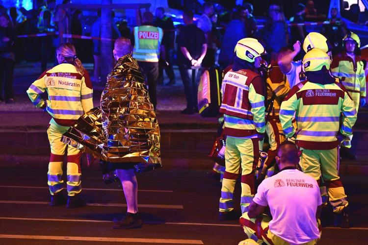 A person is killed and several are injured at Berlin's LGBTQ+ event when a van drives into the crowd
