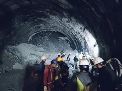 A rescue operation for 40 workers trapped under a collapsed tunnel in north India enters third day