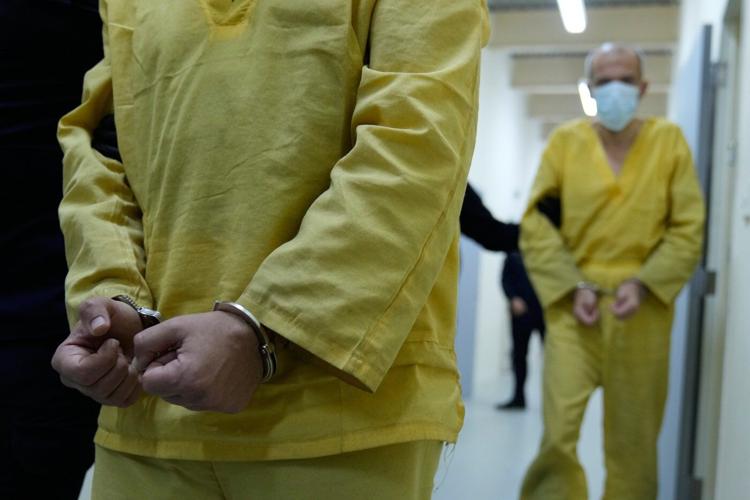 Photos of Islamic State suspects interrogated at Baghadad prison before trials