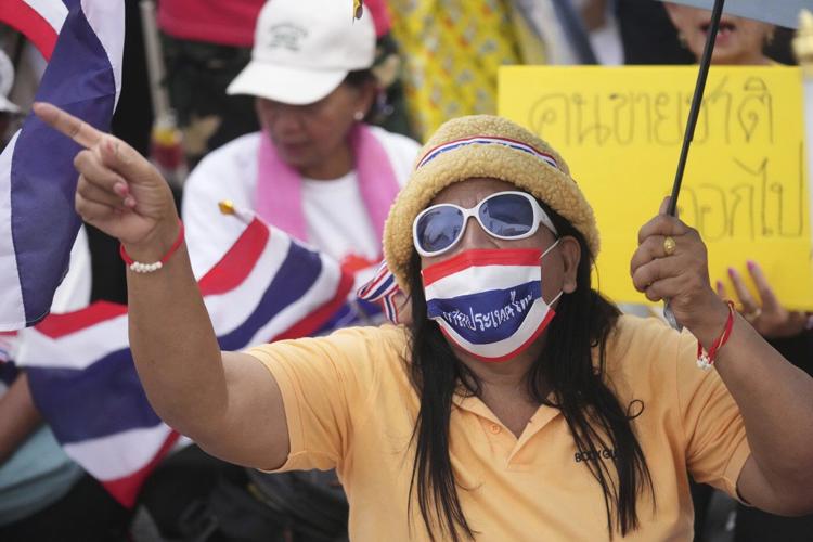 Protesters gather in Bangkok to demand Thai prime minister's resignation over leaked Cambodia call