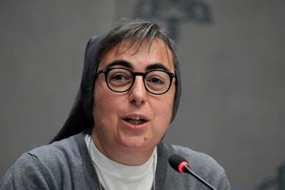 Pope promotes Italian nun to top migrant role in his first major appointment of a woman to Holy See