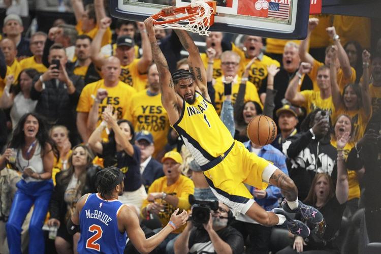 Haliburton has 32 points, 15 assists and 12 rebounds as Pacers beat Knicks 130-121 for a 3-1 lead