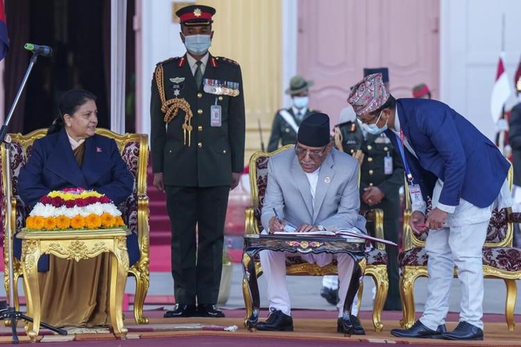 Nepal's new PM takes oath at the helm of fragile coalition