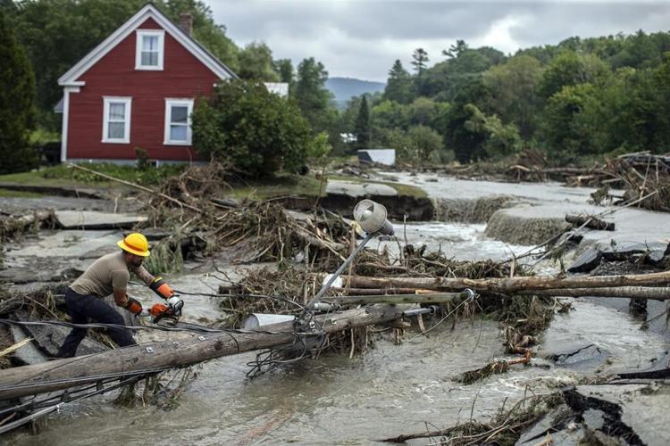 More flooding hits Vermont with washed-out roads, smashed vehicles and destroyed homes