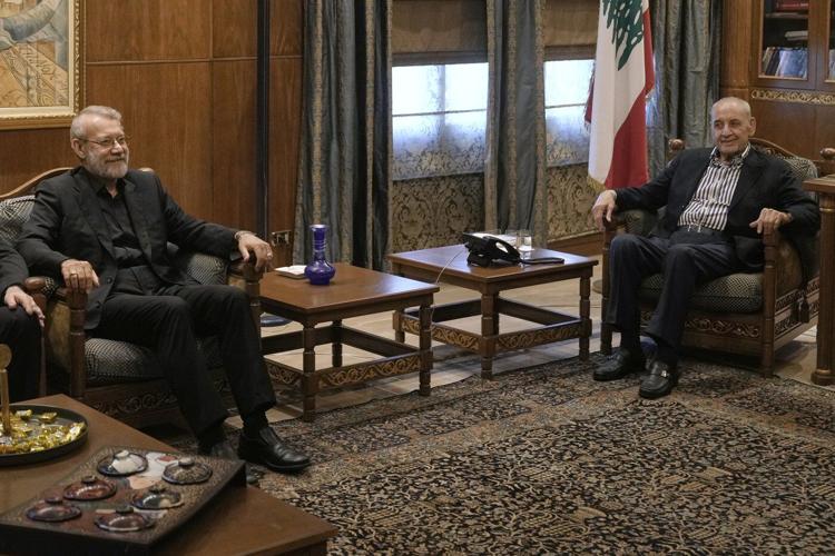 Lebanon says it rejects foreign intervention during visit by top Iranian official Ali Larijani