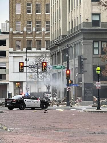 Explosion at historic Texas hotel injures 21 and scatters debris in downtown Fort Worth