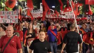 Protesters gather in Albania's capital over opposition to luxury resort linked to Jared Kushner