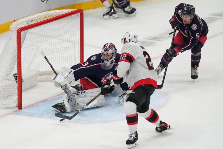 Stützle scores 2 as Senators use 4-goal 1st period to beat Blue Jackets 6–3