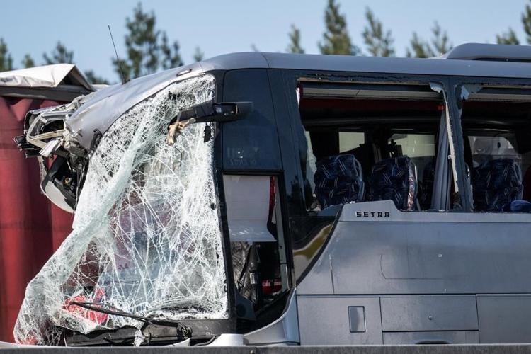 Truck slams into Polish bus in Germany, injuring dozens