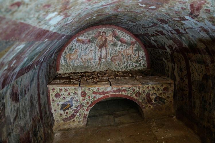 Rare fresco of Jesus as 'Good Shepherd' uncovered in Turkish town visited by pope