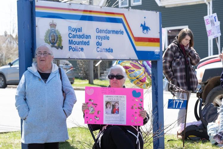 Rally held outside N.S. RCMP detachment to demand answers about two missing children