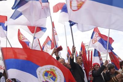 Thousands of Bosnian Serbs attend rally denying genocide was committed in Srebrenica in 1995