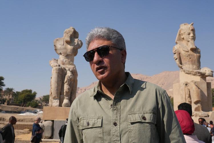 Egypt reveals restored colossal statues of pharaoh in Luxor