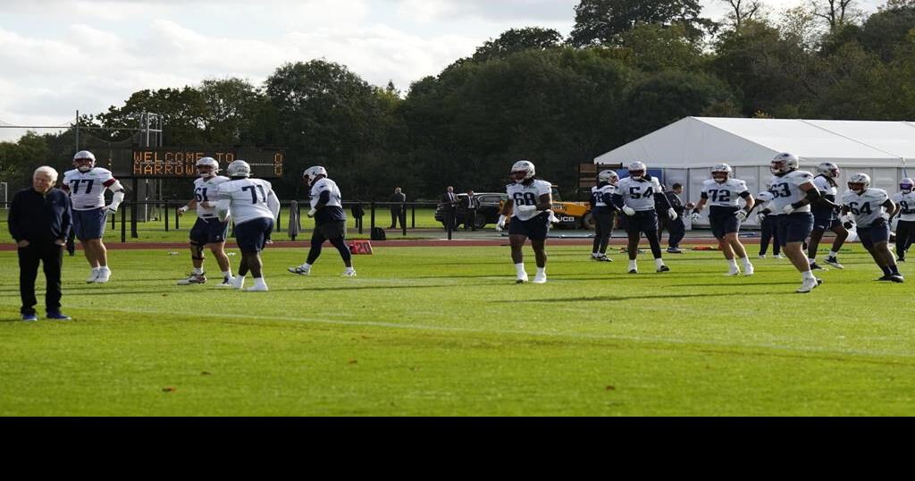 Patriots practice on Winston Churchill's old stomping grounds in London