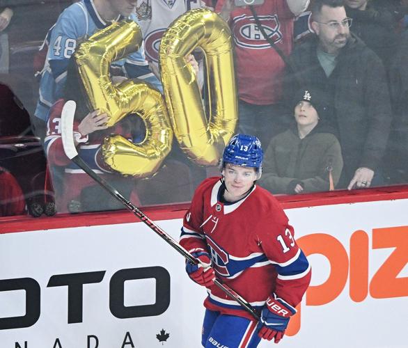 Cole Caufield becomes first Canadien to score 50 since 1990 with goal vs. Lightning
