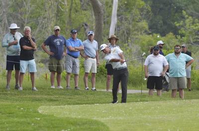 Bland posts 66 and leads Senior PGA in his senior major debut