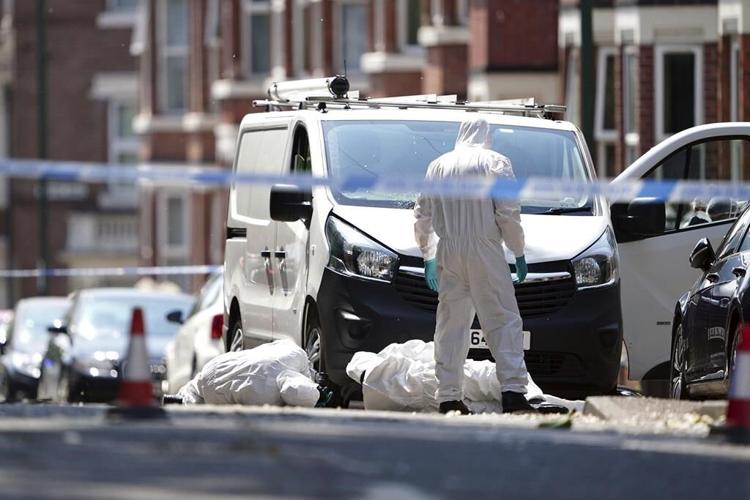 Nottingham police say man fatally stabbed 3, stole van and ran down 3 more in English city