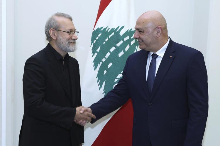 Lebanon says it rejects foreign intervention during visit by top Iranian official Ali Larijani