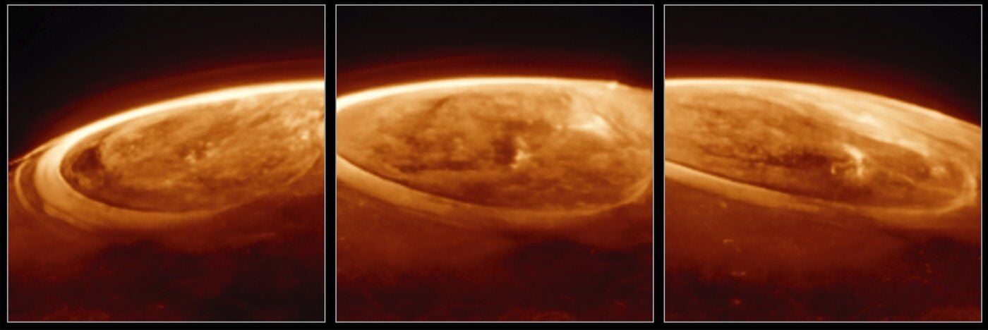 Bright auroras on Jupiter are captured by Webb Space Telescope