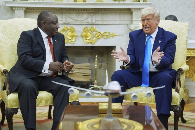 The Latest: Trump confronts South Africa’s president during tense Oval Office meeting