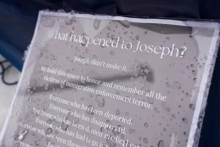 Church nativity scenes add zip ties, gas masks and ICE to protest immigration raids