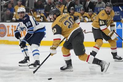 Jack Eichel scores twice, Golden Knights top Winnipeg 5-2