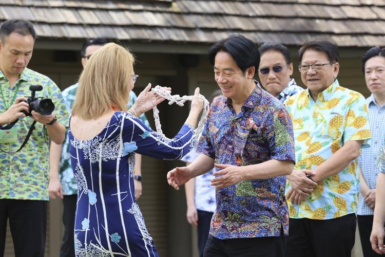 Taiwan's president meets Hawaii's governor and members of Congress in a visit condemned by China