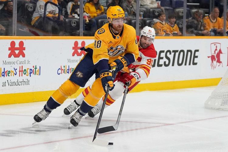 Michael Bunting leads the Nashville Predators past the Calgary Flames 4-2