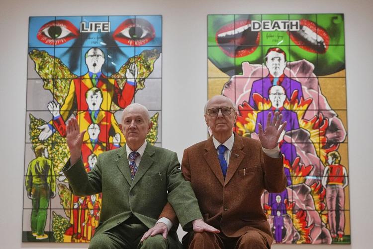 PHOTO COLLECTION: Britain Gilbert & George Exhibition