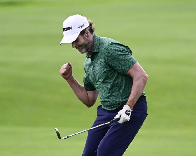 Harrington's chip-in on 18 leaves him tied (again) with Hensby, Cink at US Senior Open