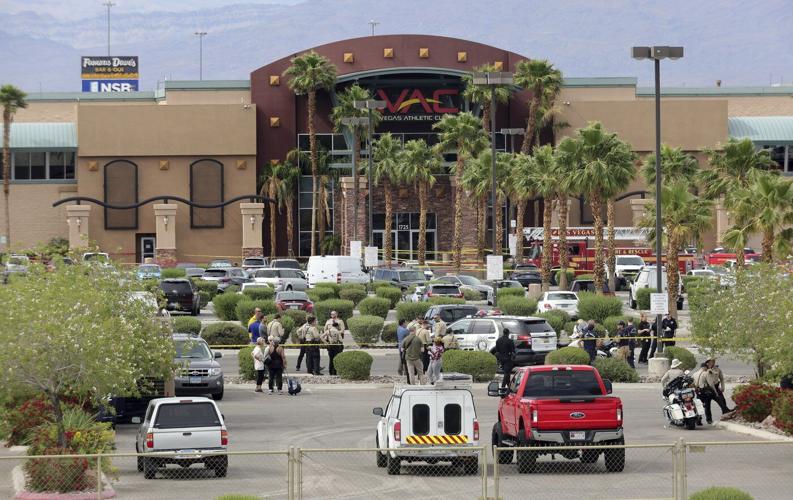 AP PHOTOS: Las Vegas Gym Shooting Photo Gallery