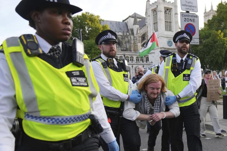 Police arrest almost 900 at London protest supporting banned group Palestine Action