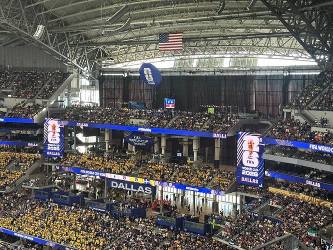 Curtains go up at AT&T Stadium for the World Cup, a glare-blocking move rejected by Jerry Jones