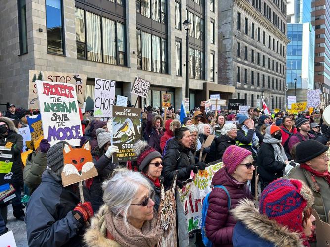 Hundreds gather for First Nations-led protest in Nova Scotia over budget cuts