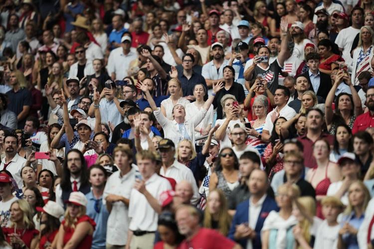 Photos of conservative activist Charlie Kirk's memorial service