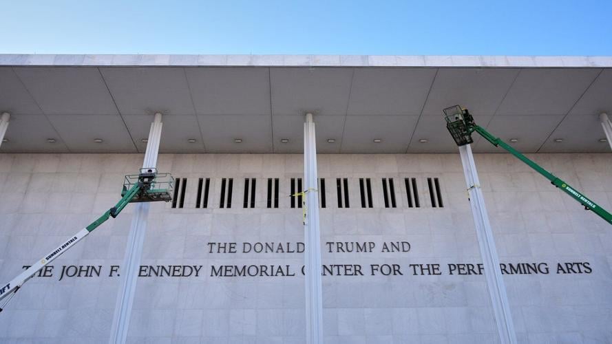 The Kennedy Center has added Trump's name to the memorial Congress created for John F. Kennedy