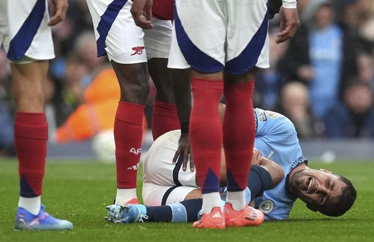 Man City says Rodri has a ligament injury in his right knee but gives no time frame on absence