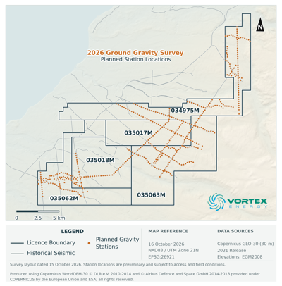 Vortex Energy Receives Government Approval for Ground Gravity Survey at Robinsons River Salt Project