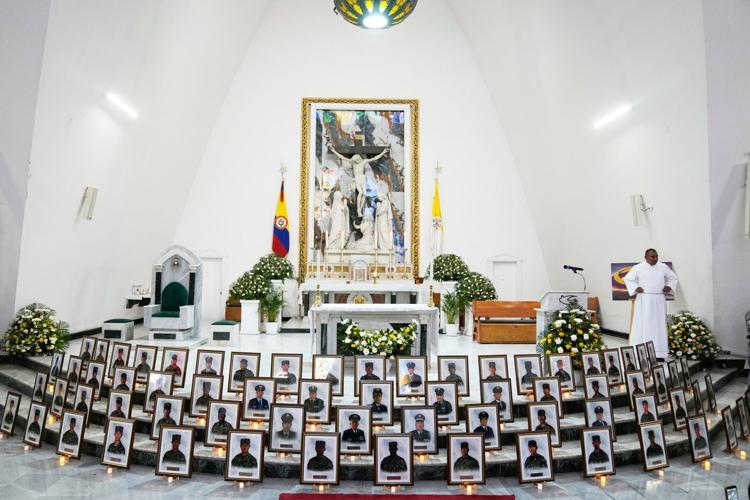 Colombia holds ceremony for 69 killed in military plane crash