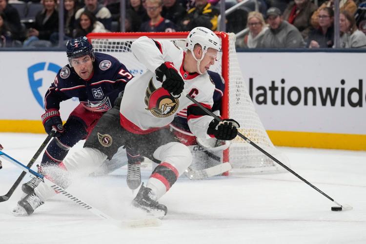 Stützle scores 2 as Senators use 4-goal 1st period to beat Blue Jackets 6–3