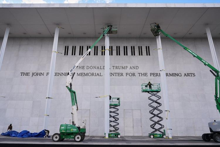 The Kennedy Center has added Trump's name to the memorial Congress created for John F. Kennedy