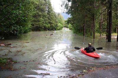 Glacial dam outburst in Alaska’s capital erodes riverbanks, destroys at least 2 buildings