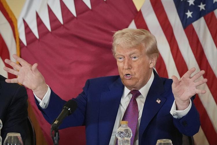 Live updates: Trump visits main U.S. military base in Middle East as violence flares in Gaza