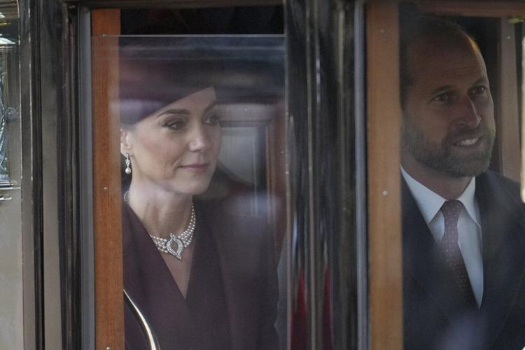 Princess of Wales joins royals as Qatari state visit to the UK starts