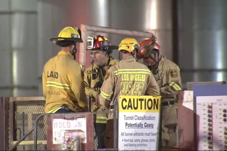 Workers raced for miles in the dark to escape being trapped after tunnel collapsed in Los Angeles