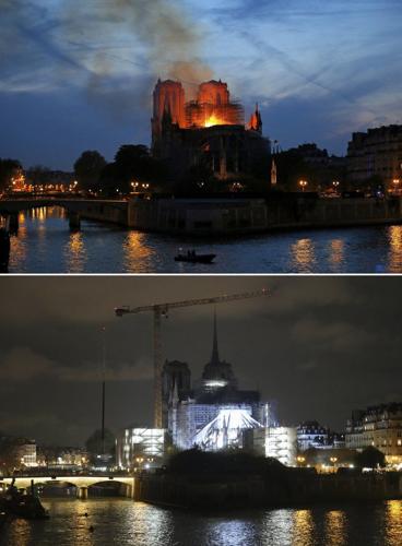 AP PHOTOS: Then and now, Notre Dame Cathedral's rebirth from fire