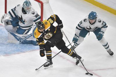 NHL roundup: Coyle scores twice in third period as Bruins sink Sharks 6-3
