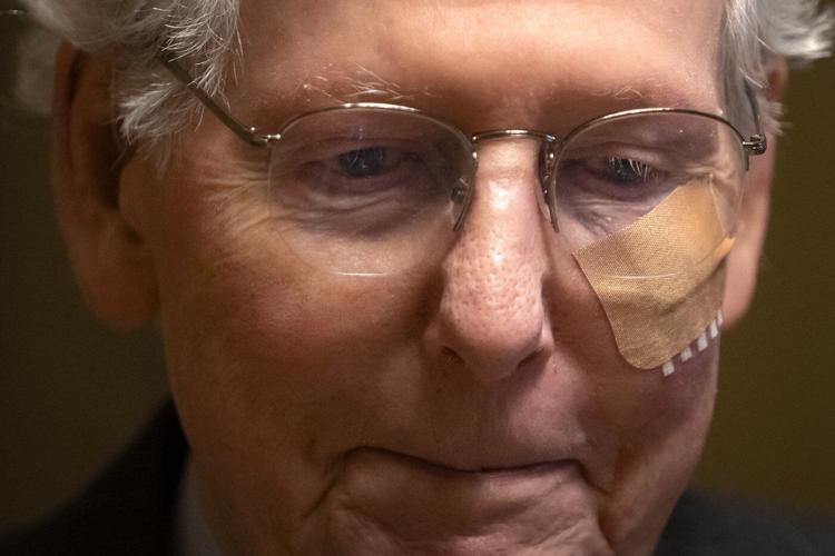 McConnell falls and sprains wrist after GOP luncheon, colleague says he is 'fine'