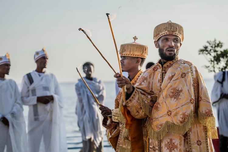 Photos show Ethiopian Orthodox Christians celebrating Timket, the baptism of Jesus